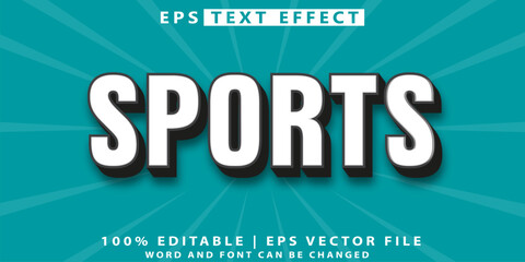 Vector sports text effect editable 