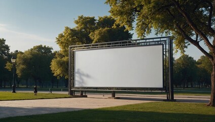Obraz premium Huge billboard mockup in the park