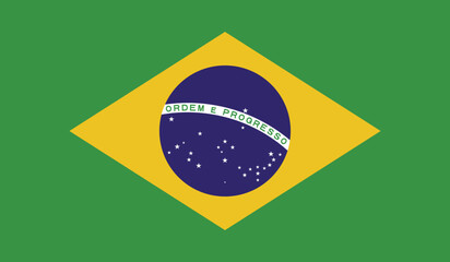 Fototapeta premium National Flag of Brazil | Background Image, Brazil sign