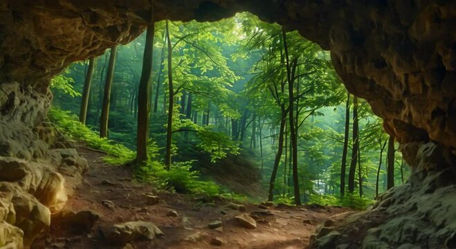 cave in the forest