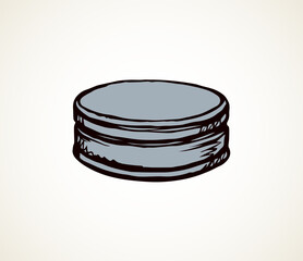 Iron bottle cap. Vector drawing
