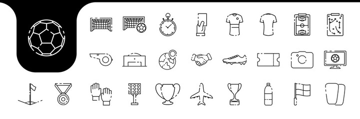 football line icon set collection design vector - obrazy, fototapety, plakaty