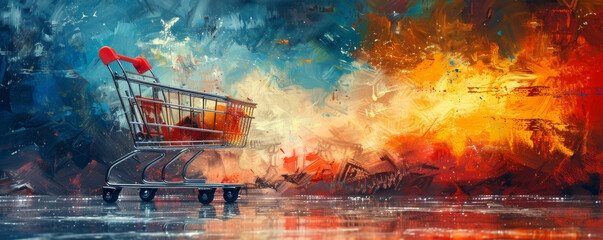Capturing the essence of e commerce through abstract art