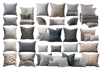Collection Set of different decor styles of vantage and modern bedding or sofa cushion or pillow sty - obrazy, fototapety, plakaty