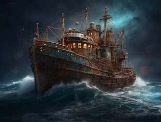 Foto op Canvas ship in the sea © Rodney