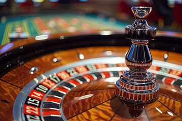 Casino roulette wheel - obrazy, fototapety, plakaty
