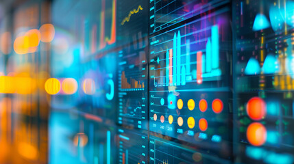 An analytics dashboard showing the demographic breakdown of social media ad viewers, guiding targeted advertising strategies, businesses leveraging social media, blurred background