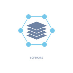 software concept line icon. Simple element illustration. software concept outline symbol design.