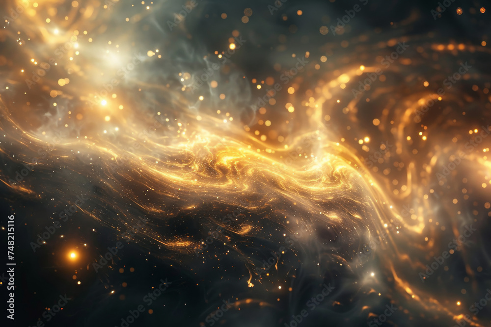Poster a computer generated image of a galaxy with a dark background