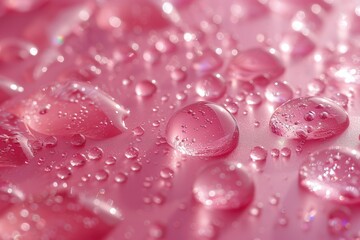 An abstract depiction of wetness and tranquility, with pink raindrops creating a textured, refreshing pattern.