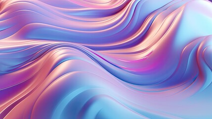 Obraz premium 3D rendering. Pink and blue waves. Abstract background.