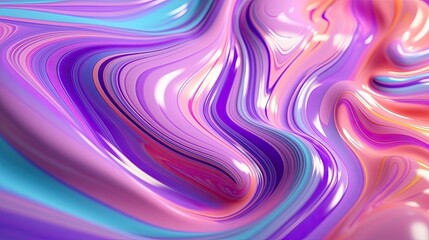 Obraz premium 3D rendering, abstract background with vibrant colors and smooth lines.