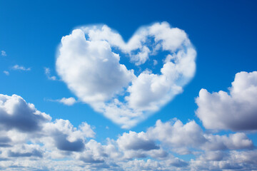 Naklejka na ściany i meble heart shaped clouds