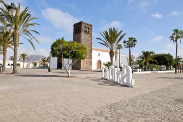 Crédence de cuisine en verre imprimé les îles Canaries The church at La Oliva, Fuerteventura, Canary Islands