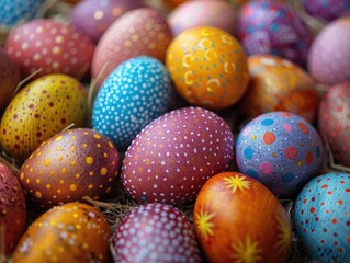 Fototapeta na wymiar easter eggs, colorful, celebration