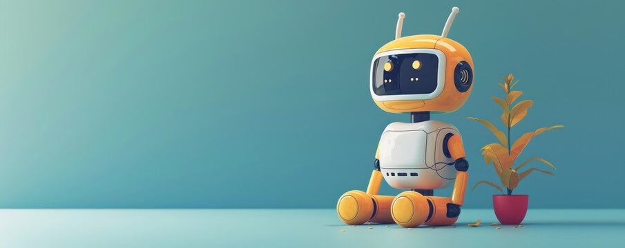 Medium shot of a chatbot engaging in language learning with a user showcasing education technology learning interactive minimalist AI language tutors