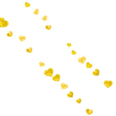 Valentine Day Pattern. Abstract Concept For Engagement. Luxury Frame. Yellow Retro Wallpaper. Holiday Sparkle For Gift. Golden Romance Voucher. Gold Valentine Day Pattern.