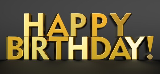 Happy birthday gold
