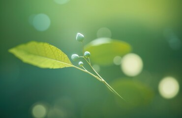 Nature leaf close up view in green background