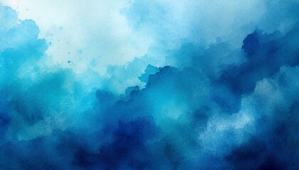 Abstract blue watercolor gradient paint grunge texture background. 