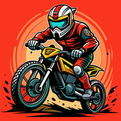 Super biker  tshirt sticker design