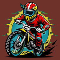 Super biker  tshirt sticker design