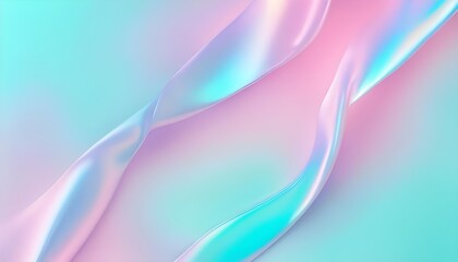 pastel turquoise tones, gradient, cute holographic abstract figures background design