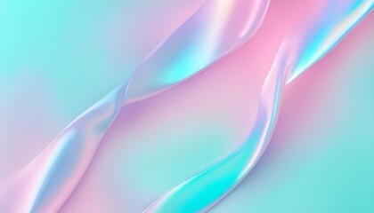 Naklejka premium pastel turquoise tones, gradient, cute holographic abstract figures background design