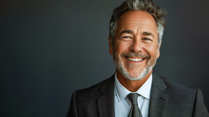 Charismatic mature businessman with a friendly smile