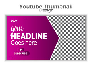 Vector creative and corporate YouTube thumbnail design template.