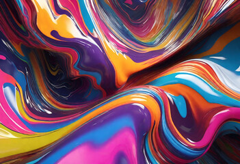 3d paint wavy background