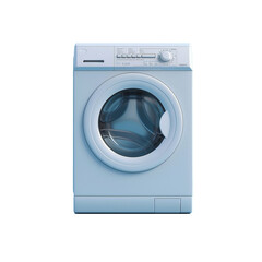 3d animation of a wash machine on transparent background