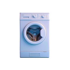 3d animation of a wash machine on transparent background