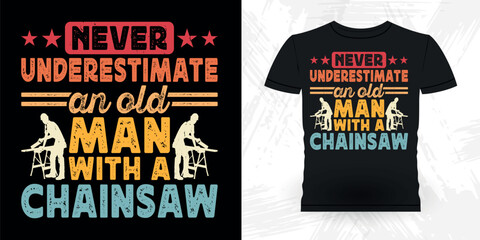 Funny Carpenter Arborist Woodworking Gift Retro Vintage Arborist T-shirt Design