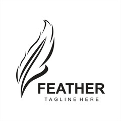 Gradient quill modern logo template