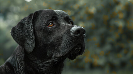 portrait of a black labrador retriever