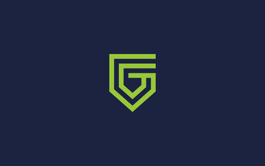 letter g with shield logo icon design vector design template inspiration