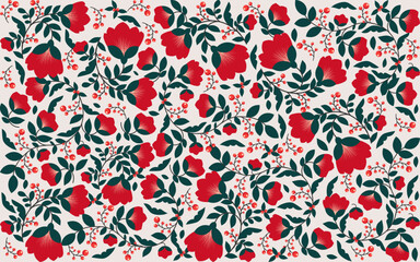 Colorful seamless pattern. Premium colorful floral pattern design. Seamless pattern with flowers. Vector design.