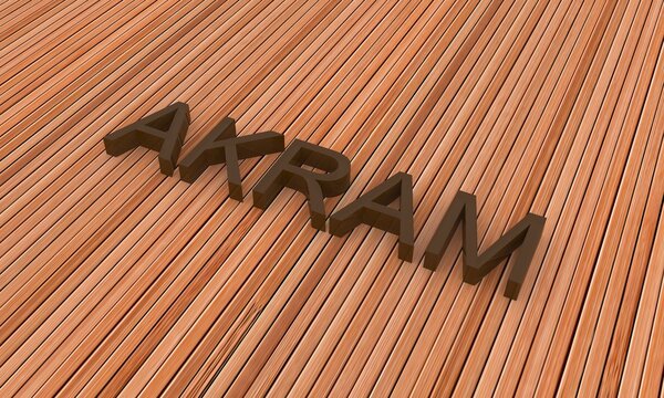 3d name for Akram, wooden wallpaper, background, desktop back cover