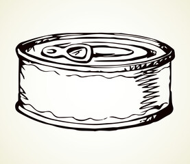 Fish Can. Vector drawing icon