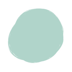 Icône ronde bleu-vert minimaliste  - obrazy, fototapety, plakaty