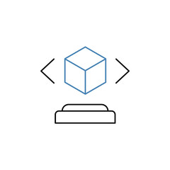 projection concept line icon. Simple element illustration. projection concept outline symbol design.