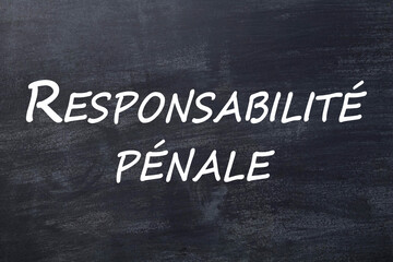 Obraz premium Responsabilité pénale tableau