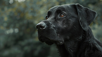 portrait of a black labrador retriever