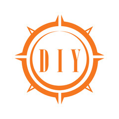 DIY letter design. DIY letter technology logo design on white background. DIY Monogram logo design for entrepreneur and business.