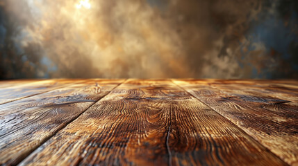 Brown Wooden Background with a Brown Wall - obrazy, fototapety, plakaty