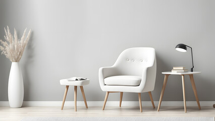 Fototapeta premium Versatile Modern Sofa Interior Furniture, Highlighting the Elegance of the 3D Armchair