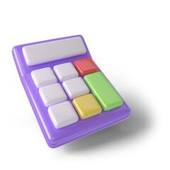 calculator, 3d render realistic icons