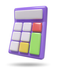calculator, 3d render realistic icons