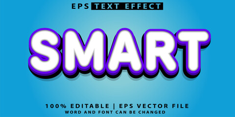 Vector text effect editable Smart customizable font style